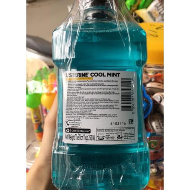Nước Súc Miệng Listerine Bạc Hà Cool Mint Chai 250ml