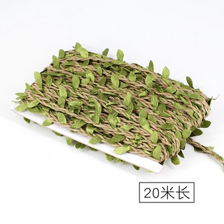 Cuộn 3m dây thừng lá xanh handmade