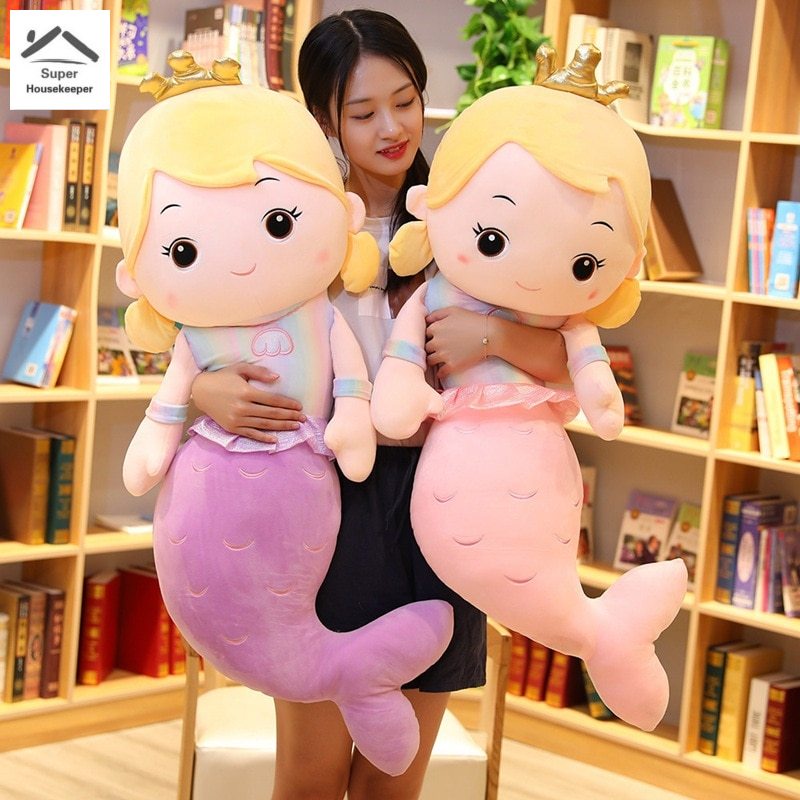 Gối sofa nhồi bông hình nàng tiên cá hoạt hình kích thước 30/40/50/70CM