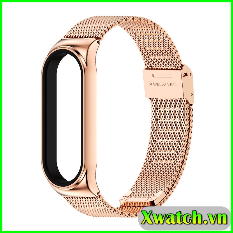 Dây đeo kim loại mắt lưới cho Xiaomi Miband 7 Mi Band 7 Mijobs