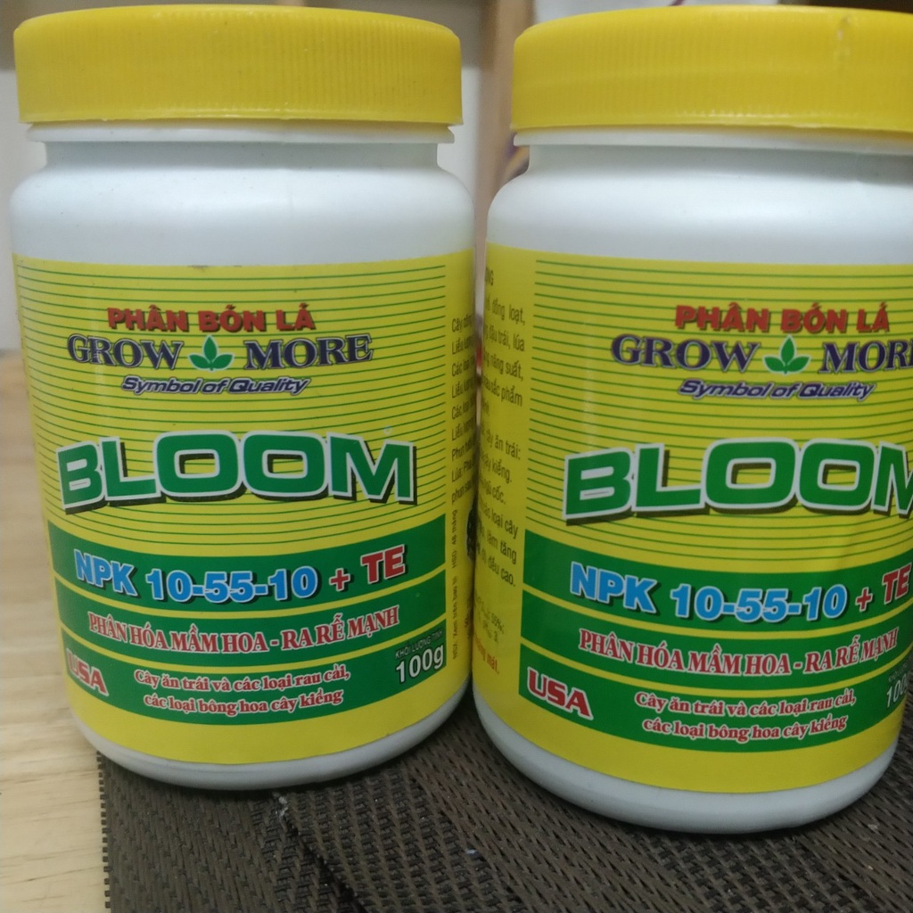 GrowMore Bloom NPK 10-55-10 +TE 100gr - Phân bón lá Grow More kích thích ra hoa và phát triển bộ rễ