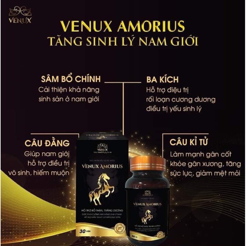 Viên uống VENUX AMORIUS sản phẩm dành cho quý anh