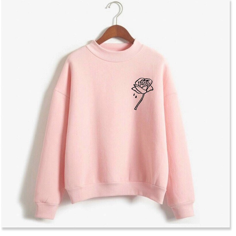 ÁO NỈ NỮ HỌA TIẾT HOA HỒNG XINH XẮN CHẤT NỈ MỀM MỊN DÀY DẶN  THỜI TRANG KME.STORE