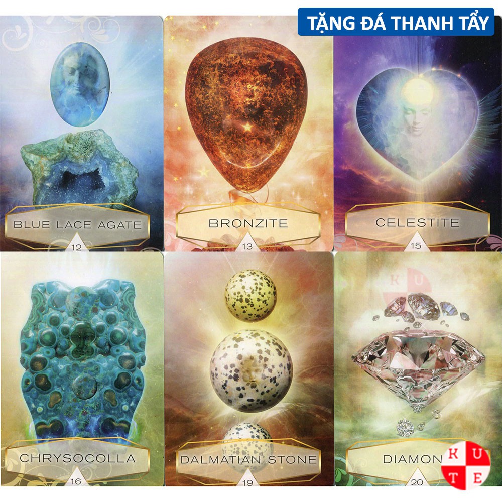 Bài Oracle The Crystal Spirits 58 Lá Bài Tặng Đá Thanh Tẩy C39