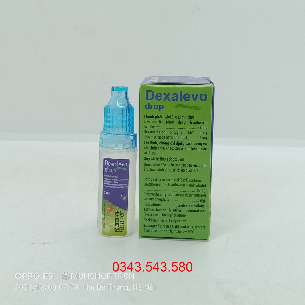 Dung dịch nhỏ mắt Dexalevo drop 5ml