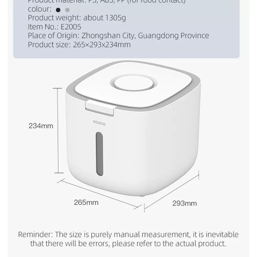 Thùng đựng gạo Ecoco cao cấp chống ẩm tối ưu