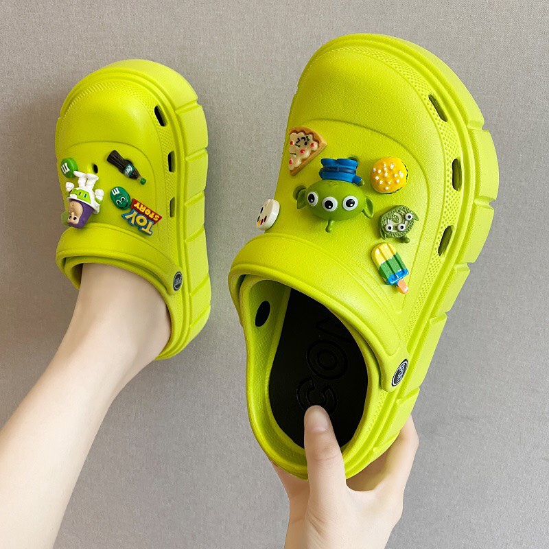 Dép sục Cross nữ đế EVA siêu nhẹ cao 6cm CHIBAMY có gắn sticker hot hit