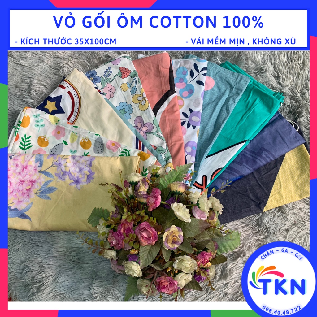 Vỏ Gối Ôm Nỉ Nhung 35x100cm Có Dây Buộc , Vỏ Gối Ôm Cotton Poly Các Loại