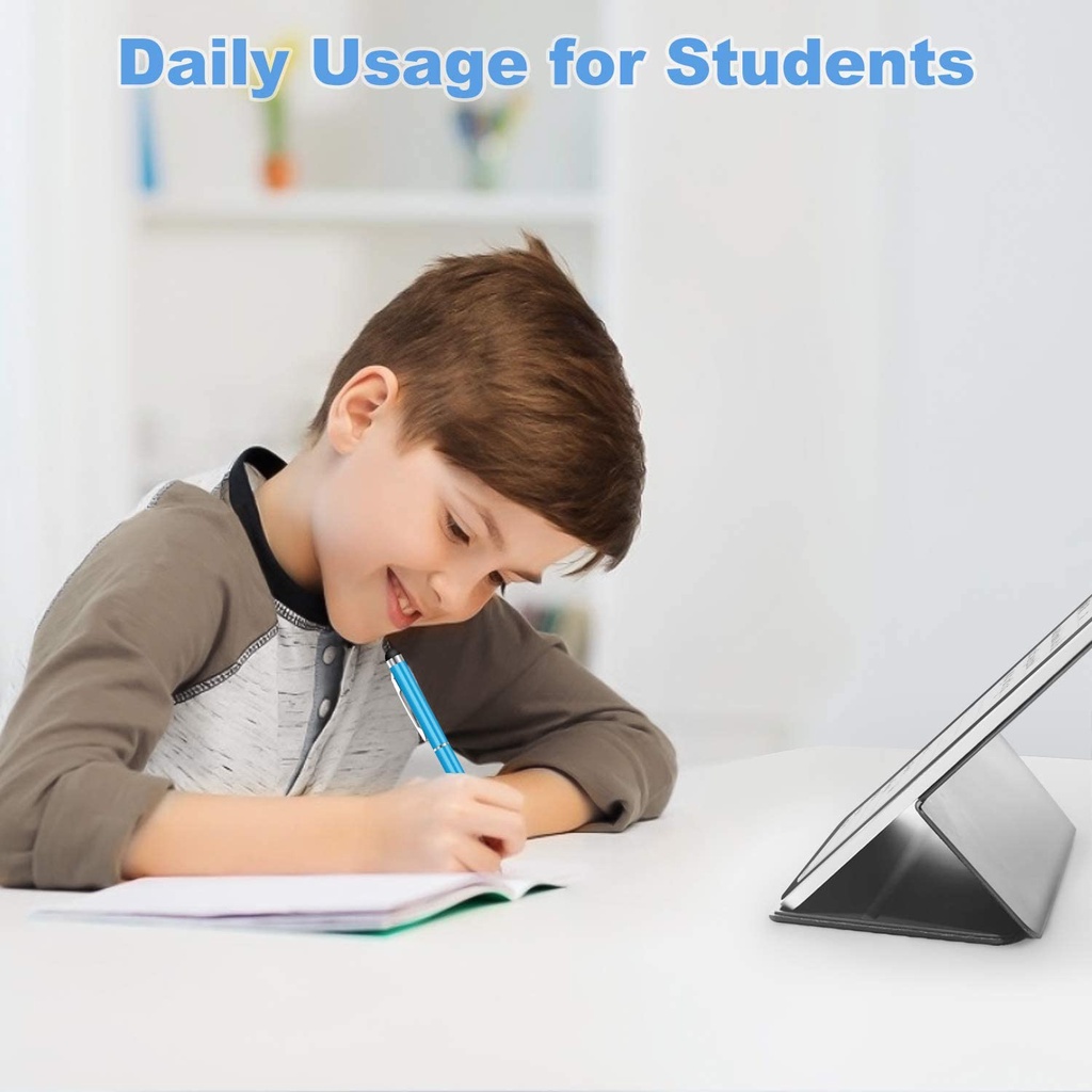 Set 1 / 10 Bút Bi Cảm Ứng Bằng Kim Loại Mini 2 Trong 1 Đa Năng Màu Sắc Ngẫu Nhiên