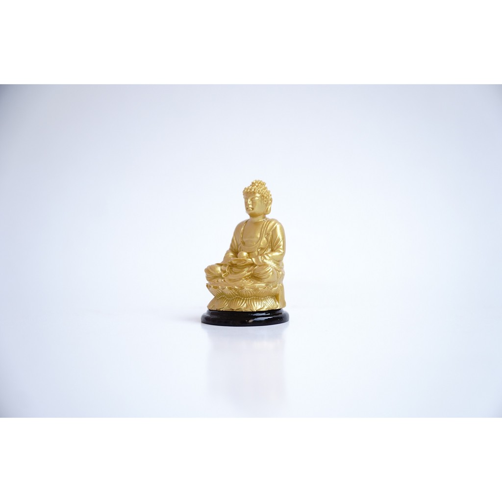 Tượng Phật A Di Đà ngồi nhũ vàng đặt xe, bàn thờ - Cao 6cm | BigBuy360 - bigbuy360.vn