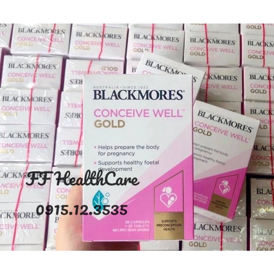 Viên Bổ Trứng Blackmores- Tăng Khả Năng Thụ Thai Blackmores Conceive Well Gold 56 Viên Úc
