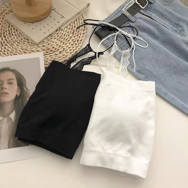 áo quây yếm tăm mix dây ren (chun chun)