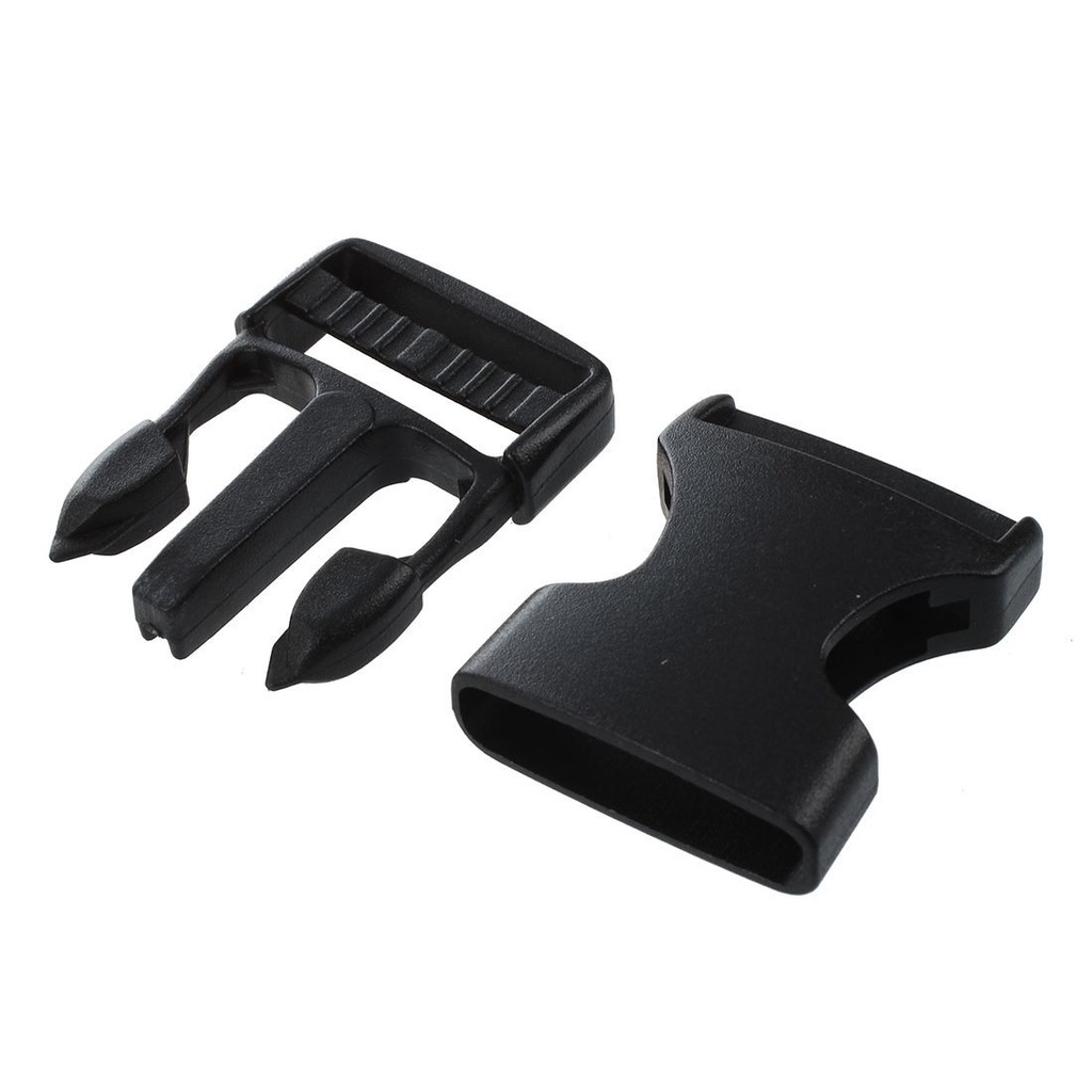 Set 10 khoá cài nhựa đen 1" 2.5cm