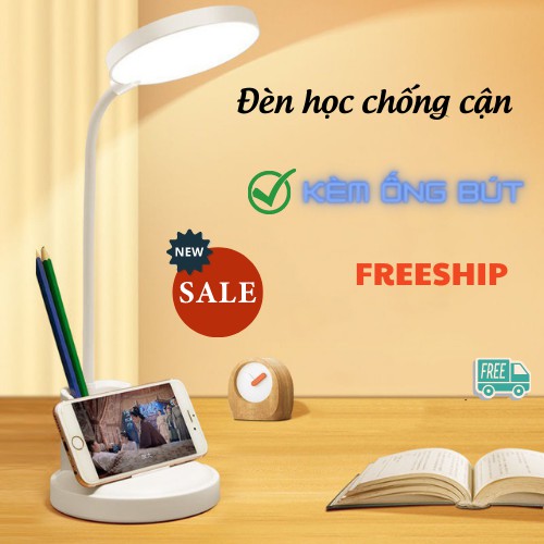 Đèn Bàn Học Chống Cận, Đèn Học Đọc Sách Có Ống Cắm Bút Mila Store