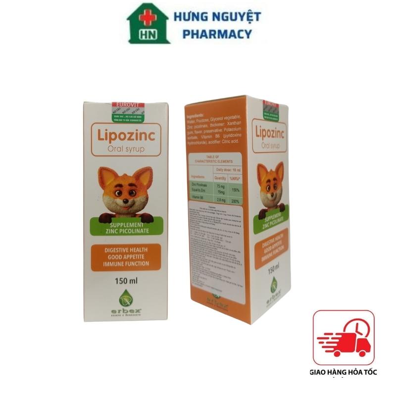 Bổ sung Kẽm Lipozinc giúp bé ăn ngon,hấp thu tốt, tăng cường sức đề kháng Chai 150ml