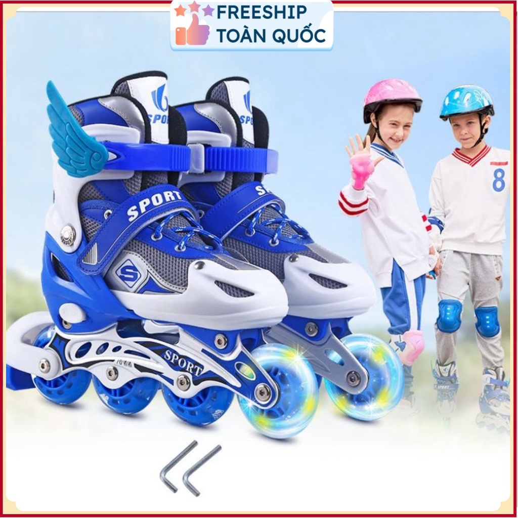 Giày Trượt Patin Phát Sáng Sport Trẻ Em - Batin Người Lớn QF Thế Hệ Mới