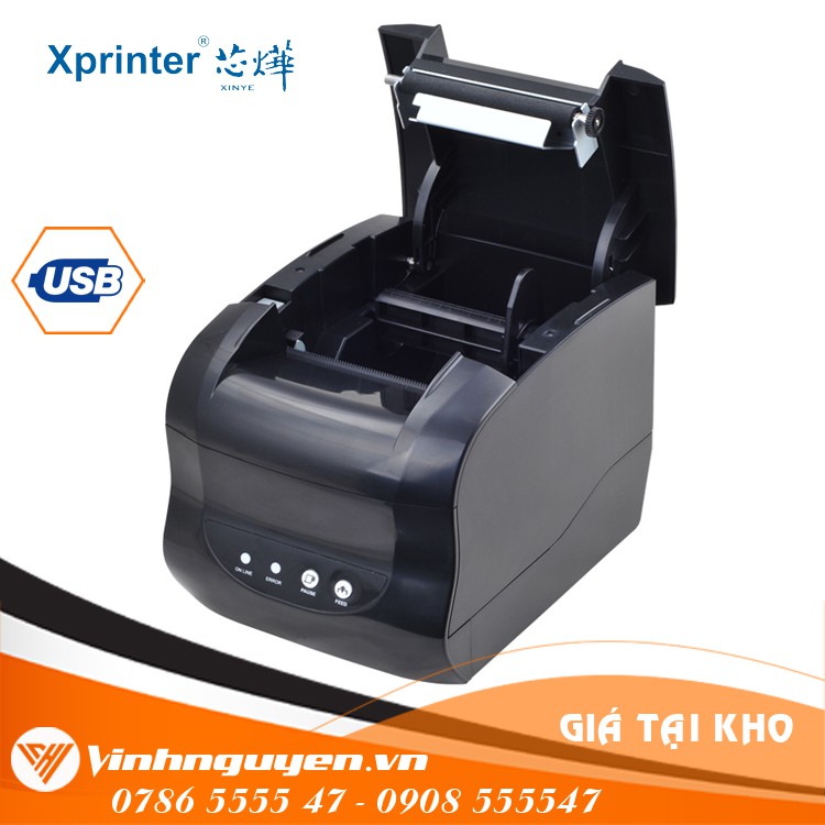  Máy in mã vạch 2 tem Xrpinter XP 365B [BẢN 2020]