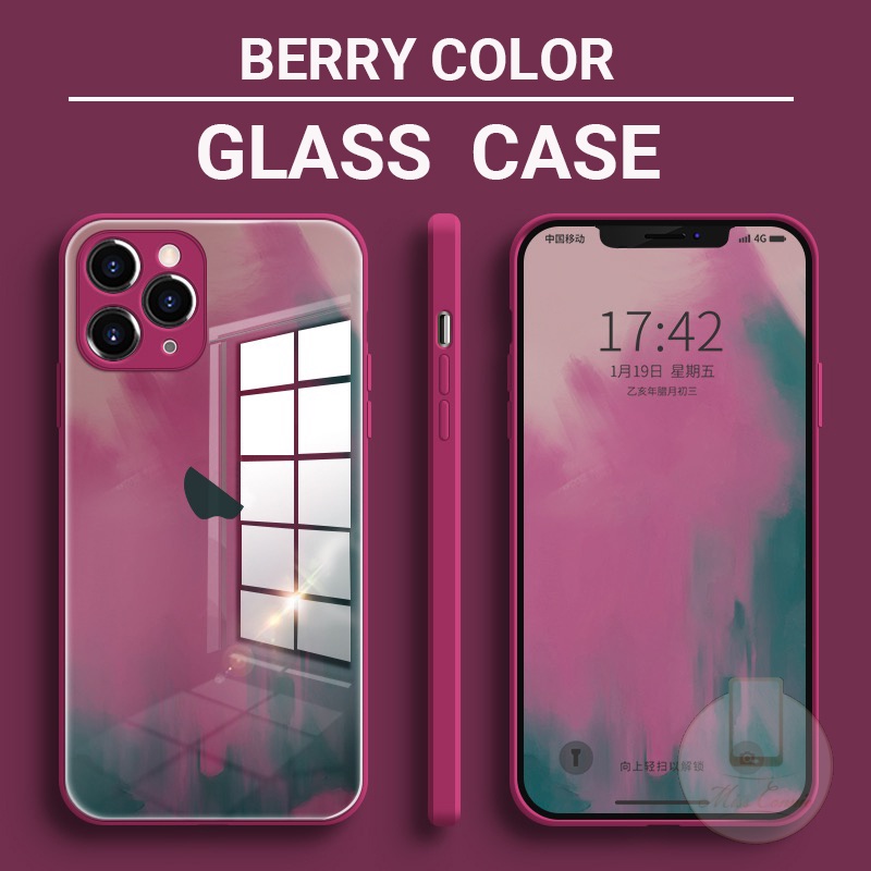 Ốp Lưng Kính Cường Lực Chống Sốc Cao Cấp Cho Iphone 7 8 6 6s Plus X Xs Max Xr 11 12 Pro Max Se 2020