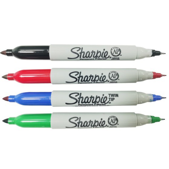 Bút Sharpie Hai Đầu Chuyên Custom Giầy Vẽ Chi Tiết [KHÔNG THẤM NƯỚC] [VẼ MỌI CHẤT LIỆU]