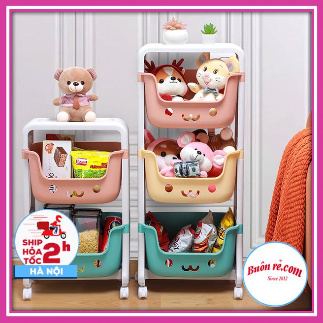 Kệ hình gấu HOKORI nhựa Việt Nhật (MS: 5576) đa năng – Kệ gấu HOKORI có bánh xe di chuyển  01515