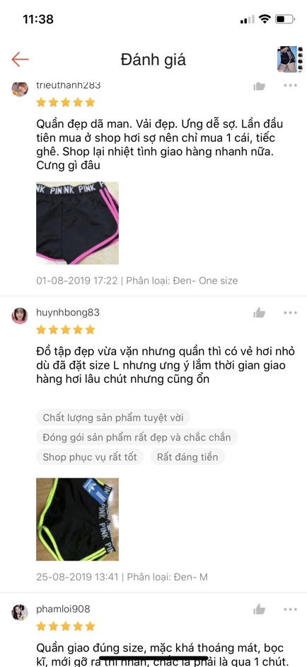  Quần đùi thể thao nữ Khói Store tập gym nâng mông Pink 2 lớp-K412 | BigBuy360 - bigbuy360.vn
