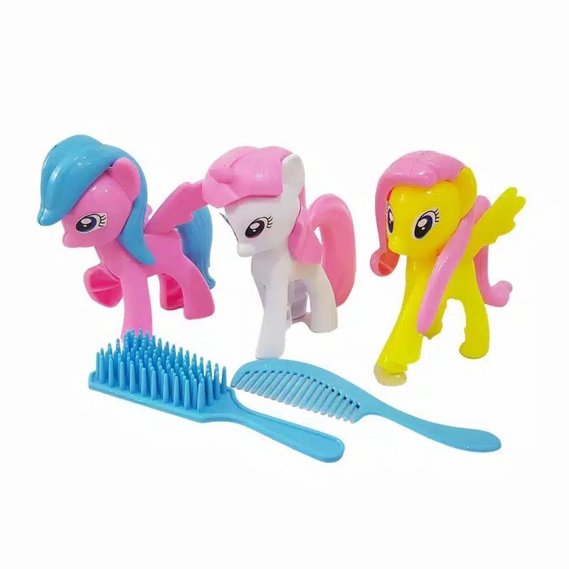 Set 3 Mô Hình Ngựa Pony Đồ Chơi Cho Bé 515