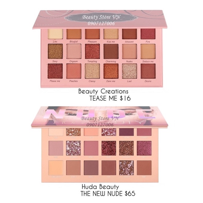 Bảng Phấn Mắt 18 Ô Tease Me Dupe Huda Nude Eye Palette