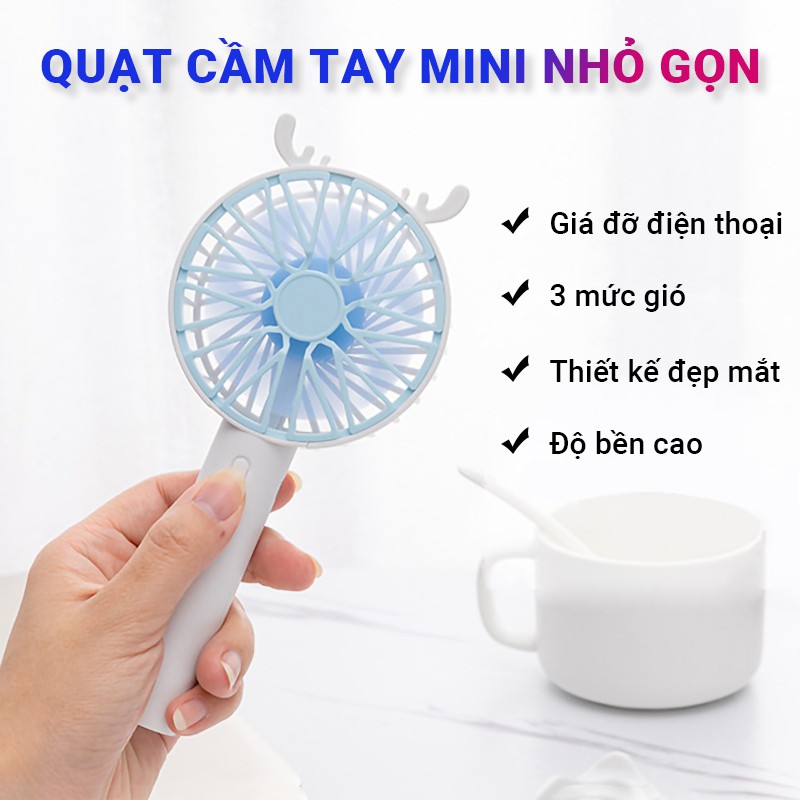 [CÓ KÈM QUÀ TẶNG] Quạt mini sạc điện Cát Thái L18 điều chỉnh 3 mức gió dễ mang độ bền cao quạt cầm tay/để bàn