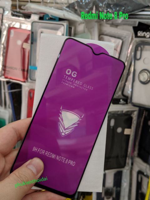 Kính cường lực OG cho Redmi Note 8 Pro FREESHIP Từ 50k Full màn full keo viền mỏng chất đẹp