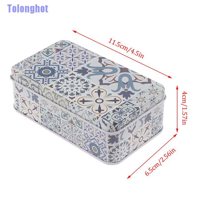 Hộp Thiếc Hình Chữ Nhật Kích Thước 11.5x6.5x4cm