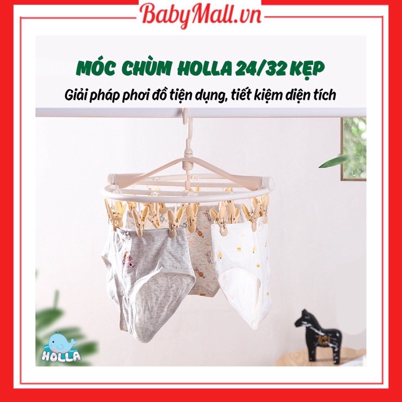 Móc chùm Holla 24&amp;32 kẹp 5332 MẪU NÂNG CẤP MỚI NHẤT
