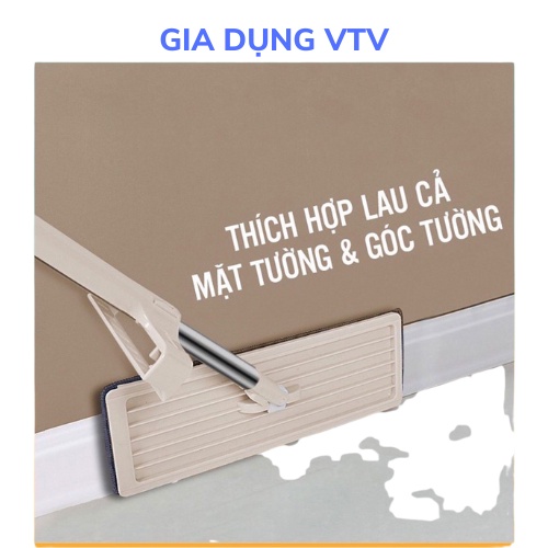 Cây lau nhà tự vắt có đầu xoay lau mọi ngóc ngách trong nhà tiện lợi Gia Dụng VTV