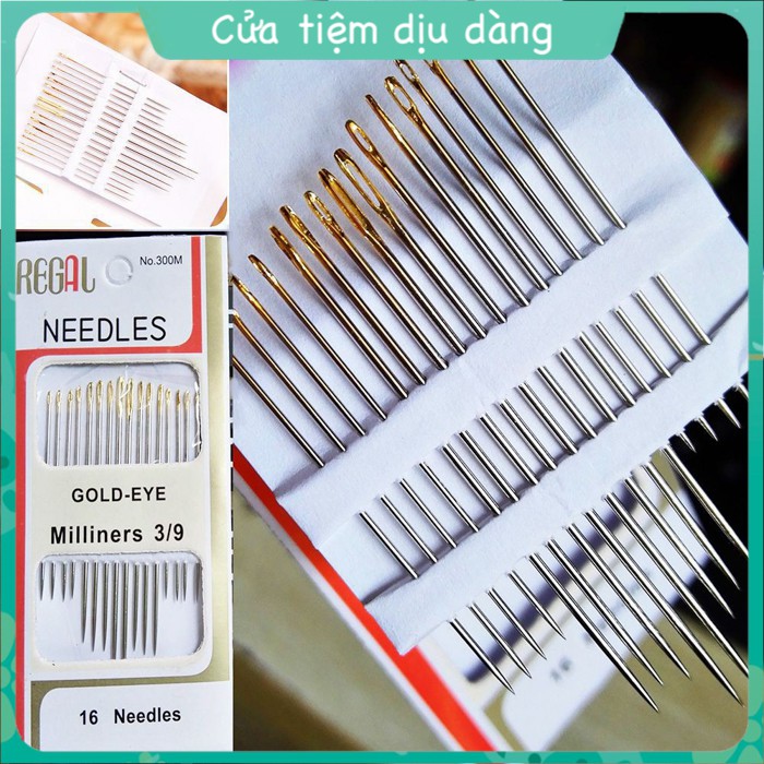 Set 16 mũi kim khâu quần áo nhiều size chuyên dụng