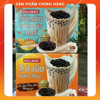 Trà sữa trân châu Hillway - 5 gói trân châu,5 gói trà sữa vị truyền thống và xoài hộp 260gr