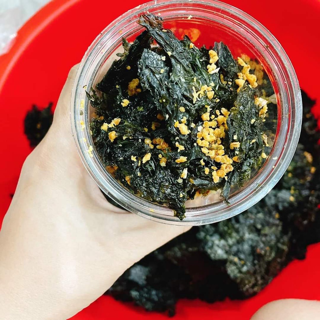 Rong biển cháy tỏi hũ pet (200g),giảm cân, healthy, tốt cho sức khỏe