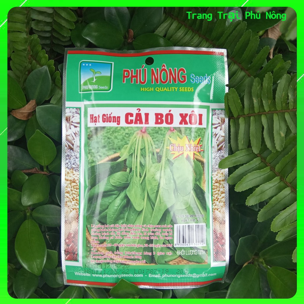 Hạt giống Cải Chân Vịt (Bó xôi) Phú Nông - Gói 20g