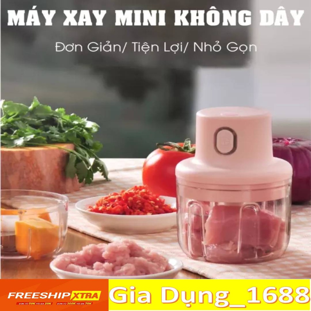 Máy Xay Ớt Tỏi Bằng Điện Mini CAM KẾT CHUẨN Cầm Tay Xay Tỏi Ớt Hành Rau Củ Quả