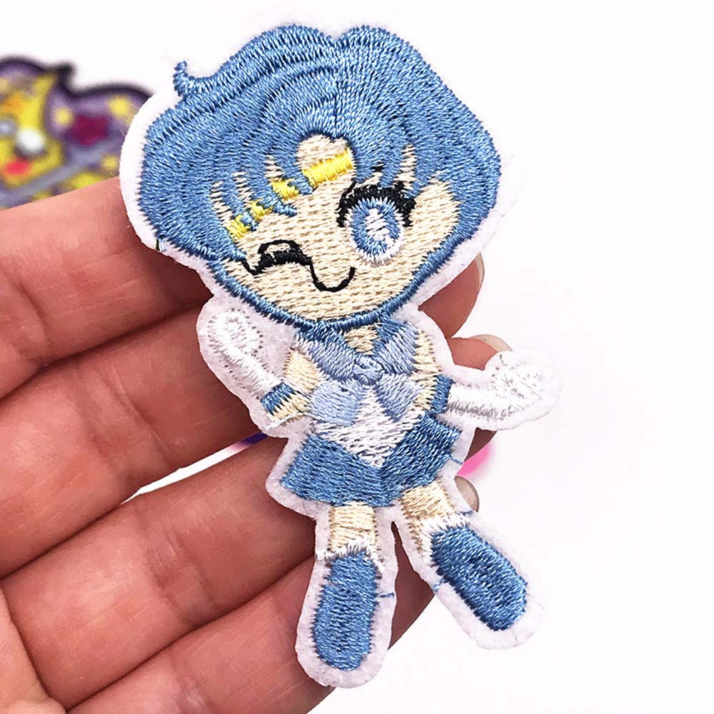 Miếng dán ủi quần áo họa tiết hoạt hình thủy thủ mặt trăng độc đáo DIY