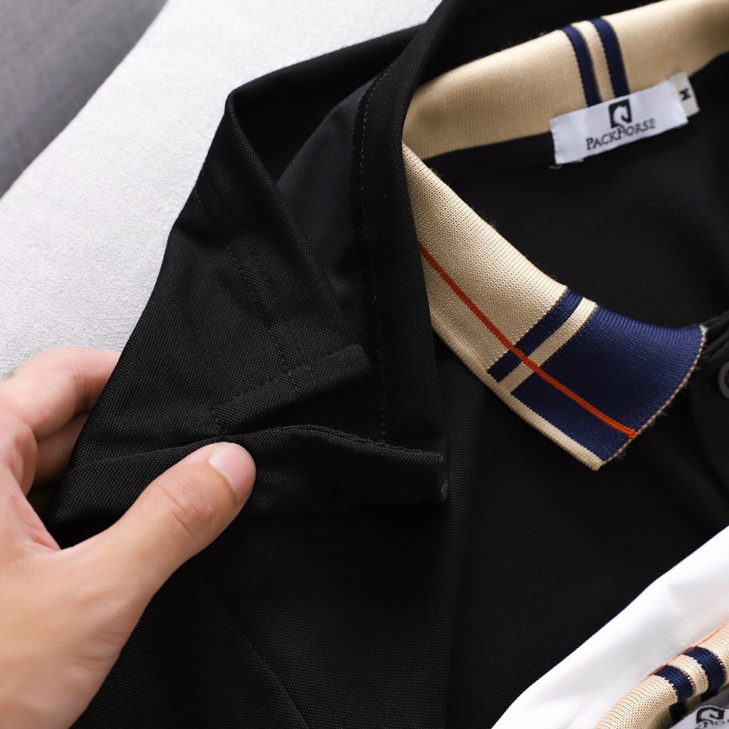 Áo thun nam BURBERRY Big Size 95Kg, Áo Thun Polo Nam Viền Tay Chất Mát Mềm Mịn Độ Co Giãn Cao