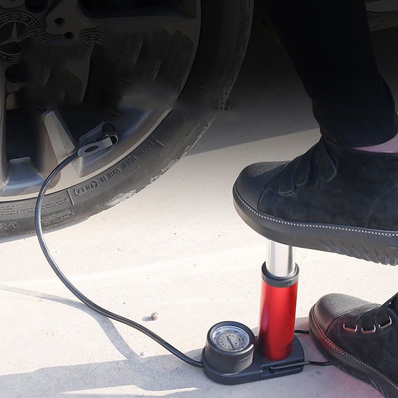 Bơm hơi nén khí Fietspomp-Gonfleur SEAMETAL với khí áp kế thích hợp cho ô tô xe máy xe đạp