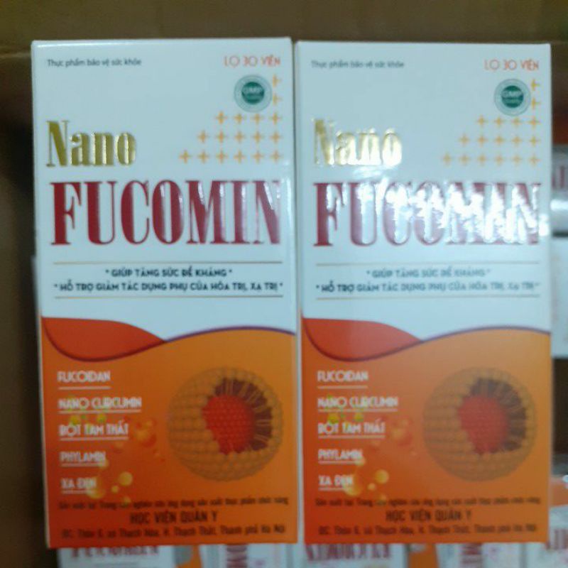 FUCOMIN Học Viện Quân Y gồm Fucoidan, Nano Curcumin, Bột Tam Thất, Cao Xạ Đen Hỗ Trợ Điều Trị Ung Thư hạn tới 2023