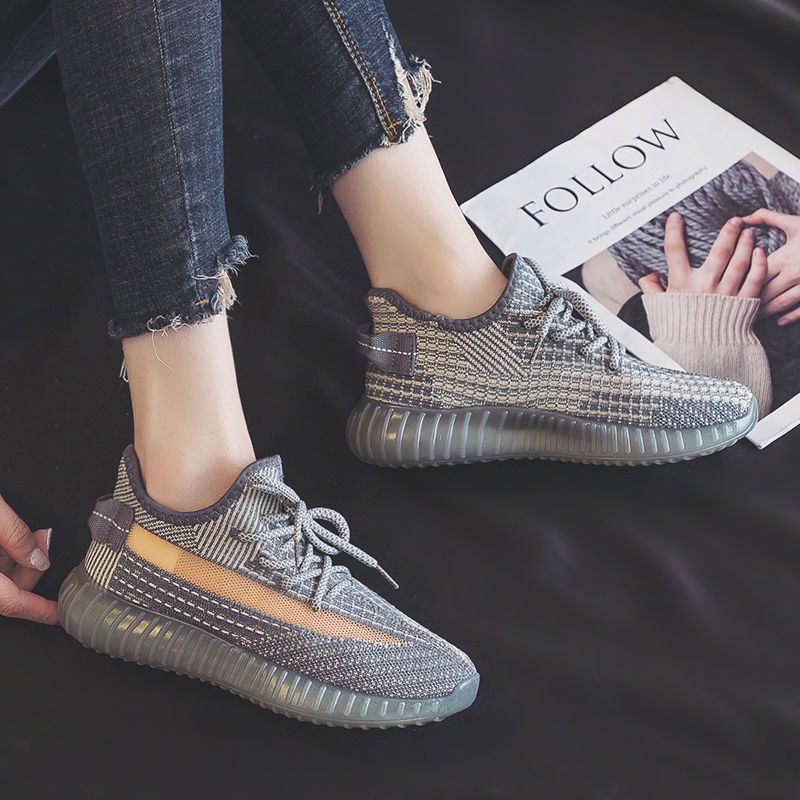 Giày thể thao Yeezy thoáng khí thời trang mùa hè dành cho nữ 2021 350