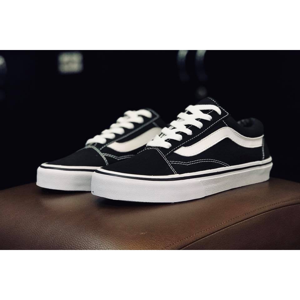 Giày V old skool mũi da lộn, giày thể thao đen kiểu dáng basic | BigBuy360 - bigbuy360.vn