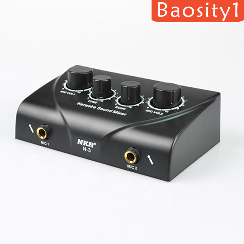 [BAOSITY1]Mini Audio Sound Mixer for Amplifier Home Theater Karaoke Home Entertainment