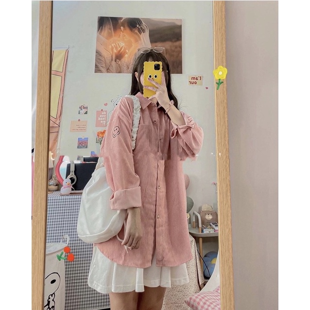 Áo sơ mi nhung mềm dài tay mùa thu cực đẹp - Xưởng May Hạnh Hồng | BigBuy360 - bigbuy360.vn