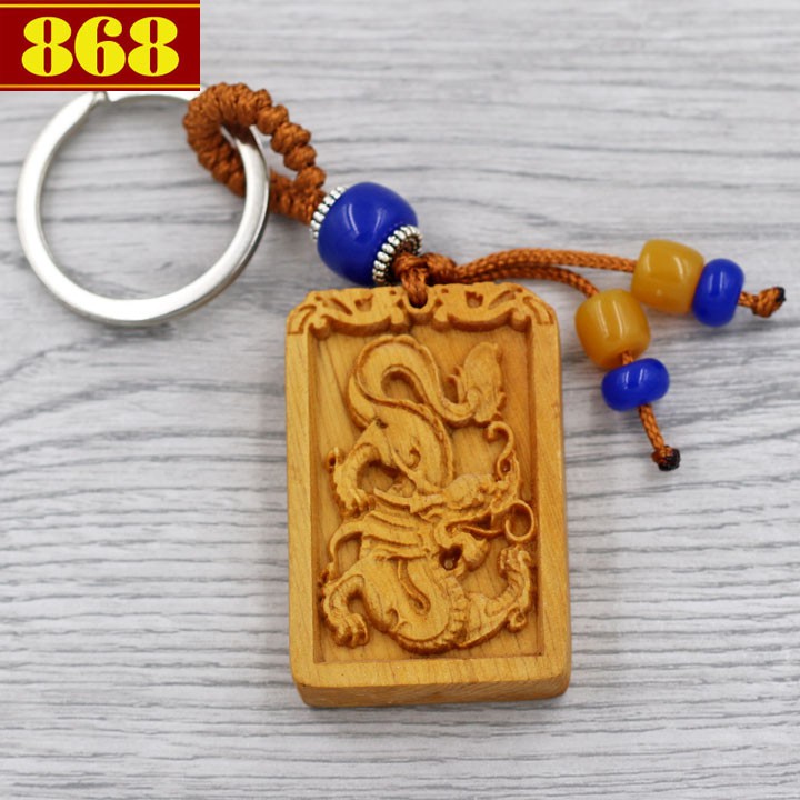 Bộ 3 khóa tuổi Thìn 5 cm gỗ