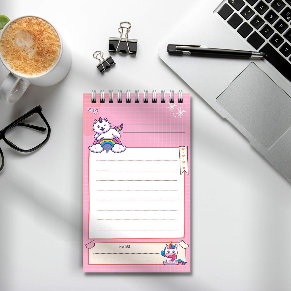 Sổ tay ghi chép từ vựng, lập kế hoạch lịch trình tiện lợi, có thể xé rời size 14.5x10cm pink