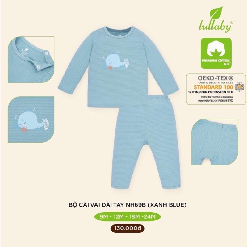 [ HÀNG XẢ] Bộ single kẻ ngang cotton mỏng Lullaby