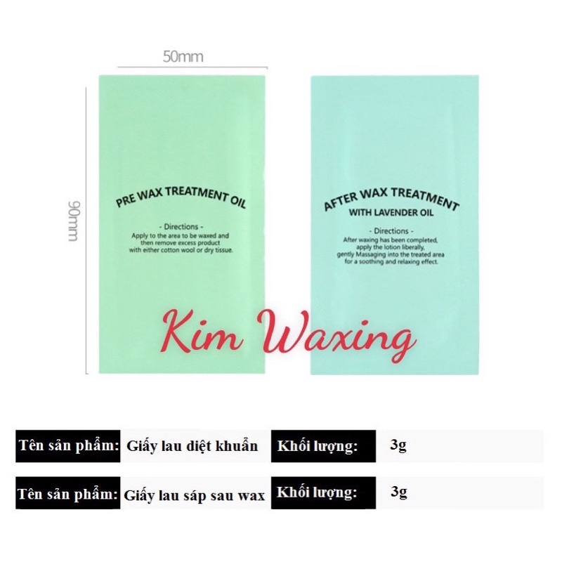 Set giấy diệt khuẩn và dưỡng làm dịu da sau wax Liddy