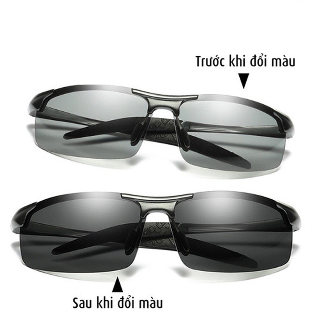 [Kính AORON]Kính mát nam kính thời trang phân cực polarized đổi màu đi ngày và đêm nam nữ 8177 gọng  Magiê siêu nhẹ